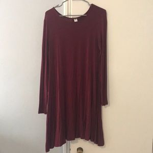 Old Navy Maroon Swing Dress